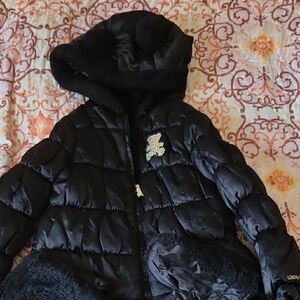London Fog Black Puffer Jacket with Hood
